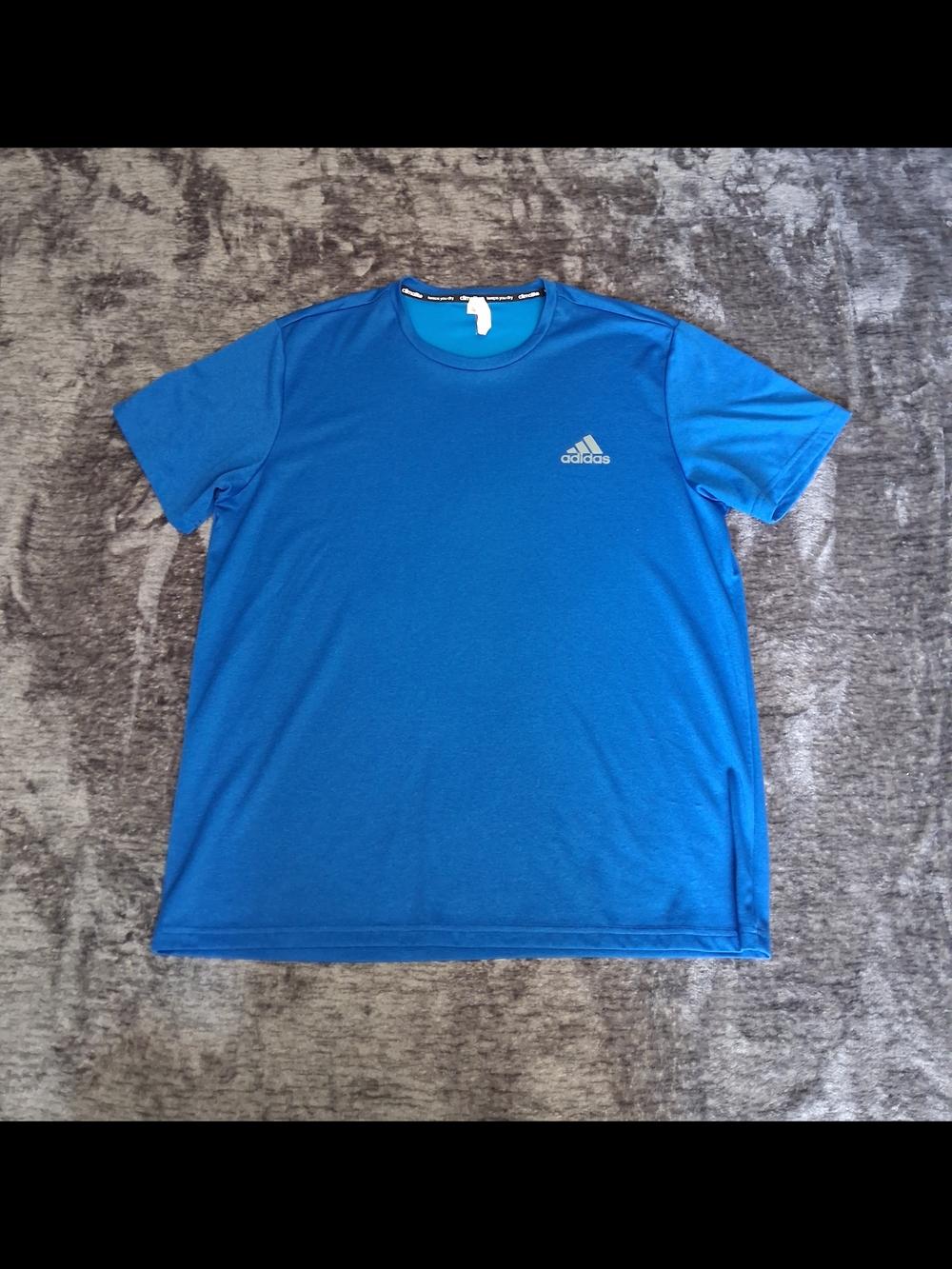 Adidas Climalite Men's XL Blue Short Sleeve Crew Neck Moisture Wicking T-Shirt